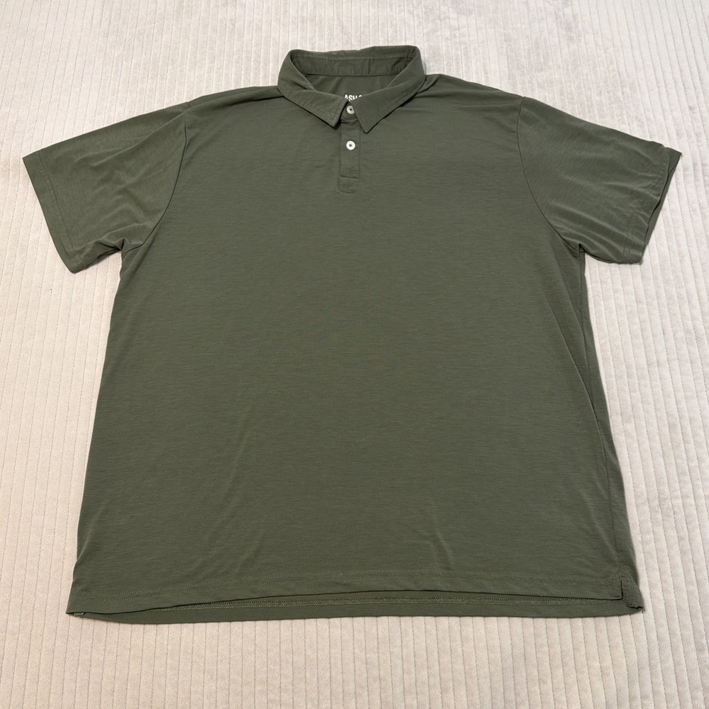 Ash & Erie Polo Shirt Men's XL green Short Sleeve Golf Preppy Activewear